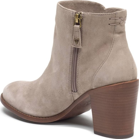 🌺TRASK Tinsley Bootie Boots in Light Grey Suede - Picture 2 of 6